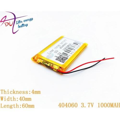 1pcs [SD] 3.7V,1000mAH,[404060] Polymer lithium ion / Li-ion battery for TOY,POWER BANK,GPS,mp3,mp4,cell phone,speaker