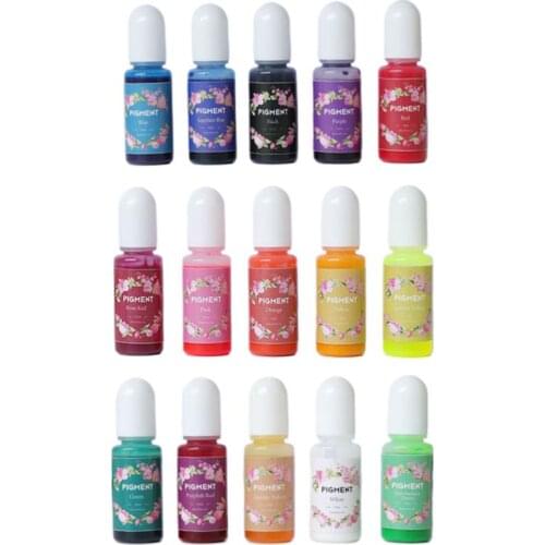 10 Pcs/set DIY Crafts Handmade Epoxy Pigment Jewelry Making Accessories Oily Dye