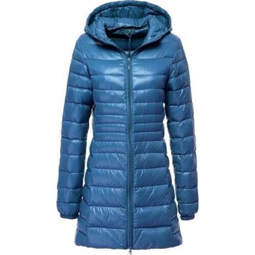 7XL 2021 Winter Jackets Women White Duck Down Long Jacket Female Padded Hooded Parkas Ultra Light Portable Down Coats Casacos