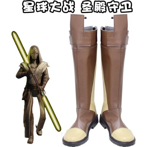 StarWars Jedi Temple Guard Cosplay Boots Leather Shoes Custom Made Any Size for Unisex boots StarWars Jedi Temple Guard Shoes