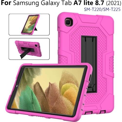 Case For Samsung Galaxy Tab A7 Lite 8.7 2021 SM-T220 SM-T225 T220 T225 tablet portable back bracket Shockproof Cover+Pen