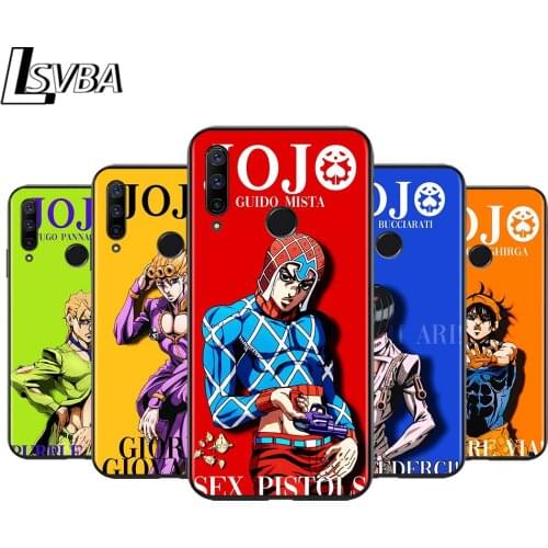 JoJos Bizarre Adventure for Huawei Honor 30 20 10 9S 9A 9C 9X 8X MAX 10 9 Lite 8A 7C 7A Pro Silicone Soft Black Phone Case