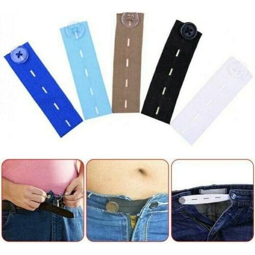 Waist Band Extenders Button Trouser Maternity Expander Jeans Elastic Collar Cuff