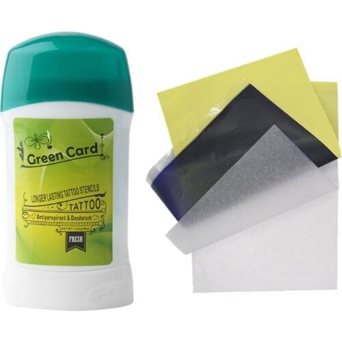 F1FF Tattoo Transfer Soap Cream Skin Solution Gel Stencil Paper 15 Sheets Kit Machine Supplies Accessories