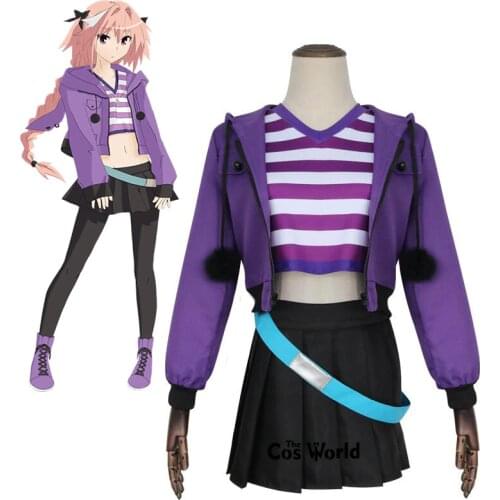 FGO Fate Grand Order Apocrypha Rider Astolfo Asutorufo Sportswear T-shirt Coat Dress Uniform Outfit Anime Cosplay Costumes