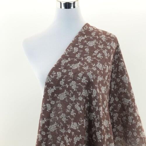 Cotton yarn-dyed jacquard rose pattern double-layer fabric casual retro shirt jacket decorative fabric