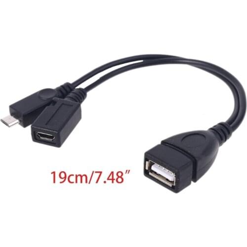 Micro USB to USB 2.0 OTG Adapter Cable with Micro USB Power for Amazon Fire TV Mobile Phone Tablet PC Smartphone