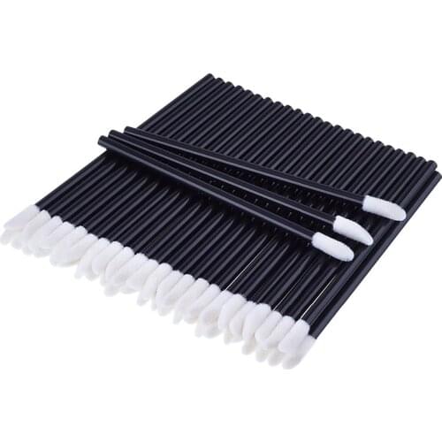 Hot 200 Pcs Disposable Lip brush lipbrush Wands Applicator Perfect Make Up Tool Black Eyelashes Brushes Mascara brushes