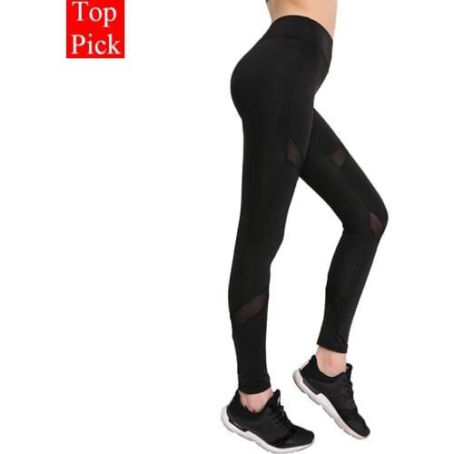Mesh Perspective Yoga Pants Women Slim Leggins Sport Women Fitness Newest Yoga Leggings Sport Running Pants Tights for WomenS-XL