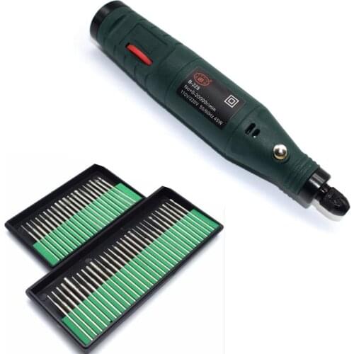 Mini Electric Drill Dremel Grinder Engraving Pen Grinder Jewelry DIY Electric Rotary Grinding Machine +50PCS Diamond Burs