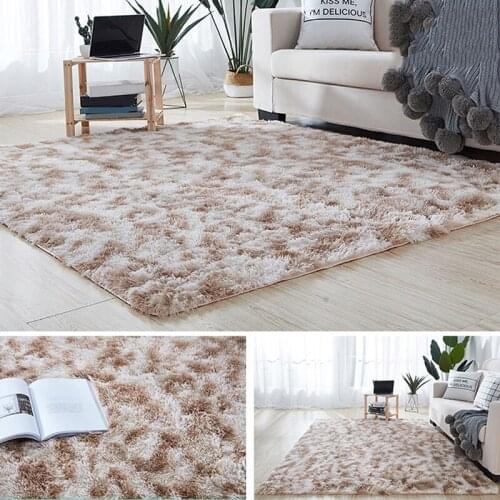 14 Colors Large Size Ultra Soft Tie-Dye Plush Carpet Fluffy Area Rug For Living Room Anti-Slip Floor Mats Carpet Bedroom