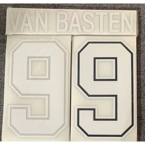 Pu Material #9 VAN BASTEN Nameset Printing Patches for Clothing Soccer Badge