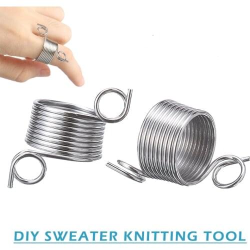 Newest 2Pcs Stainless Steel Yarn Threader Needle Threader Guide Ring Accessories DIY Home Sewing Accessories Threading Tools