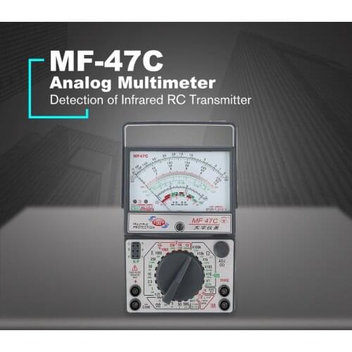 New MF-47C Analog Multimeter DC/AC Voltage Current Meter Infrared Detection Handheld hFE Tester Multitester Buzzer Battery Test