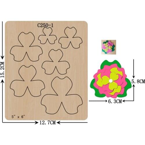 New Flowers Wooden die Scrapbooking C-250-1 Cutting Dies