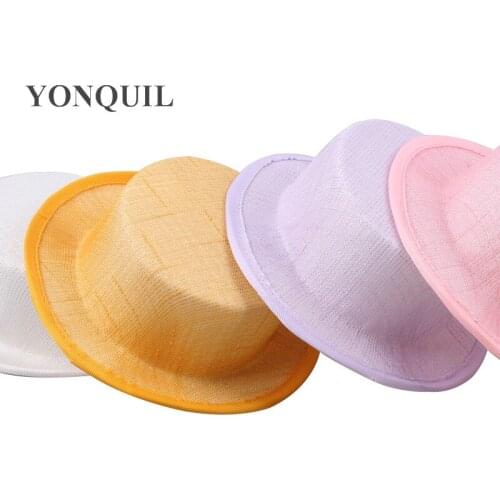 New Style 2 Color Fascinator Base Mini Top Hats 17CM Party Headwear Cocktail DIY Hair Accessories Bride Wedding Headpiece