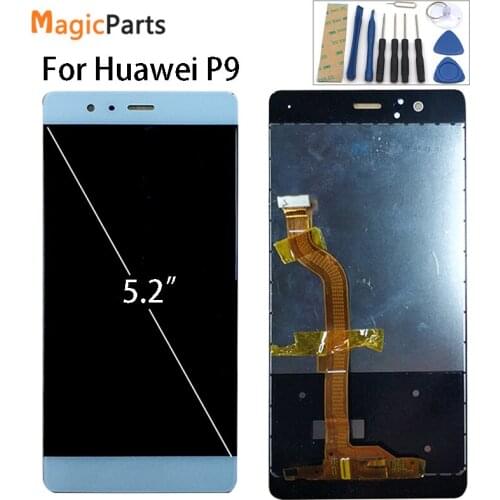 Original 5.2'' LCD For HUAWEI P9 Display Touch Screen with Frame Replace for HUAWEI P9 LCD P9 Screen VNS L31 L21 EVA-L09 L19