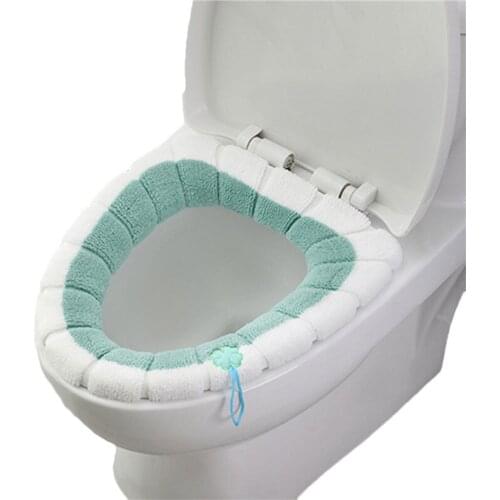 Portable Toilet Seat Plush Cushion Handle Cute Peach Heart Pattern Fully Enclosed Design Bathroom Tools