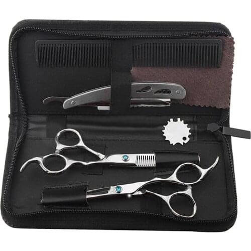 Professional Barber Hairdressing Scissors 7' Hair Cutting Thinning Shears Set Hairdresser Razor Haircut