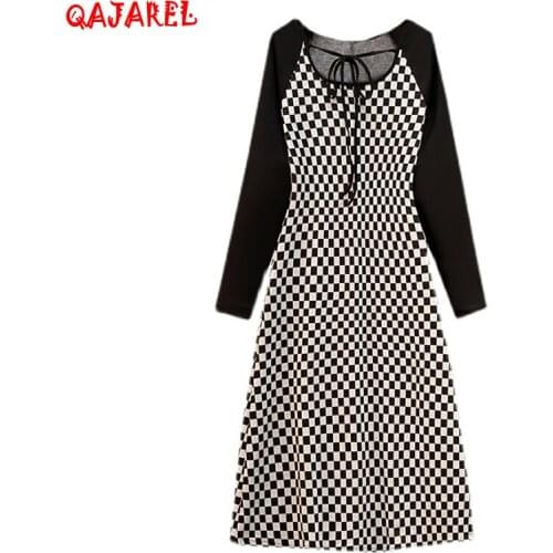 Модные трикотажные платья QAJAREL China At AliExpress