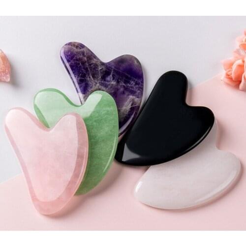Multi - Color Multi - Shape Powder Crystal Jade Scraping Massage Device Thin Face Beauty Exquisite Handicrafts Make Beauty