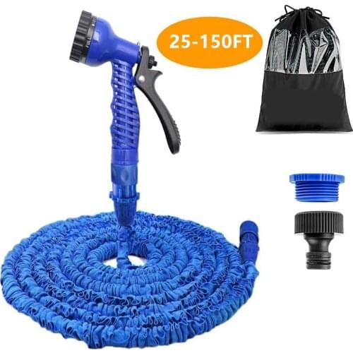 25-150FT Garden Hose Expandable Garden Water Hose Pipe with Spray Gun Flexible Magic Hose Anti-leakage Lightweight Easy Storage