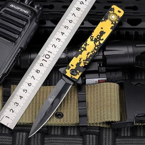 Outdoor Folding Knife Portable Bearing Folding Knife Wilderness Survival Folding Knife Gift Portable Back Clip Sharp Blade