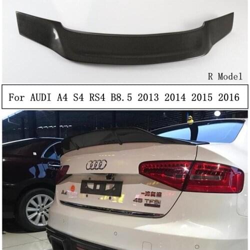 Carbon Fiber Spoiler For AUDI A4 S4 RS4 B8.5 2013 2014 2015 2016 Wing Lip Spoilers High Quality R Car Accessories