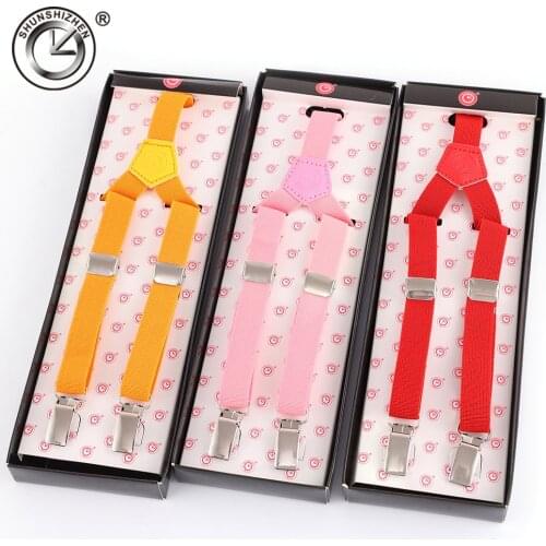 Top New fashion PU Ladys Braces match for dress Skinny Adjust Unisex Pants Y Suspender Brace Elastic mens Clip