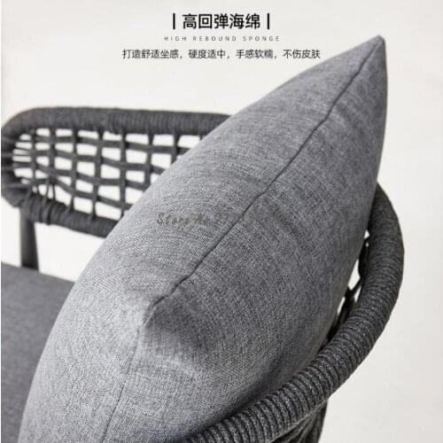 Jingou Outdoor Net Red Chair Nordic Light Luxury Stool Backrest Home Leisure Chair Restaurant Aluminum Dining Chair Outdoor