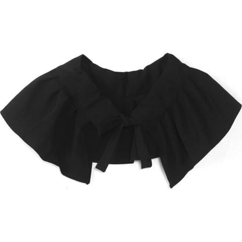 Women Fake Collar Shawl Necklace Detachable Waist Belt Corset Shirt Small Vest