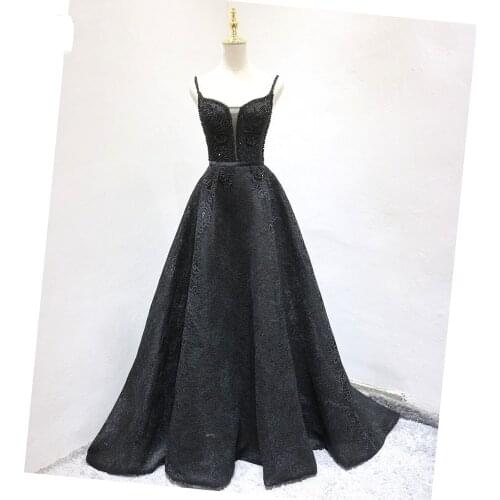 YNQNFS ED145 Vestidos Festa Robe Real Pictures A-line Lace Evening Dresses 2019