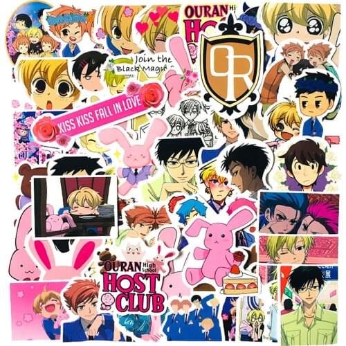 10/50pcs Anime Ouran High School Host Club Stickers Cartoon Japan Classic Anime Decals Skateboard Sticker For Laptop Suitcase