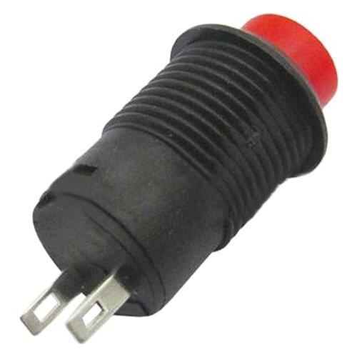 10pcs DS-425A 12mm red push button switch screw switches 2 pins self locking key DIY wholesale price