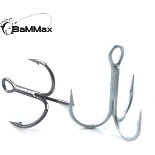 Bammax Fishing Hook 5pcs 1# 2# 4# 6# Treble Hooks Sharp Anchor Hook High Carbon Steel Sharpened Triple Hook Fishing Tackle