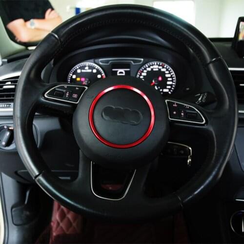Car Styling Auto Steering Wheel Hub Cover Accessories Decoration Sticker Ring Case for Audi A1 A3 S3 A4 A5 S5 A7 S7 Q3 Q5 TT