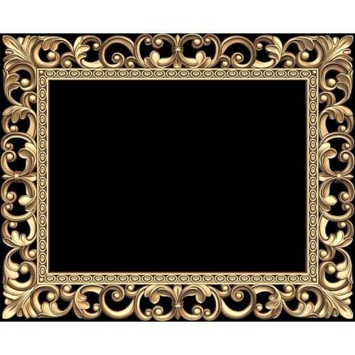 Decor frame digital file 3d model relief for cnc carving engraving in STL file format