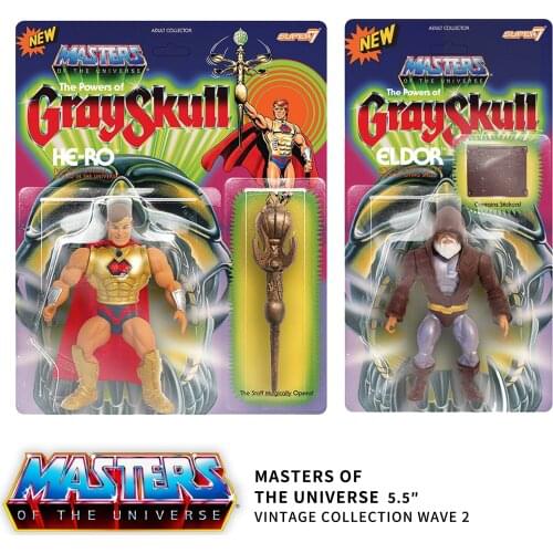 Master of The Universes Vintage Collection Wave 2 Eldor He-Ro Hanging Card and Joints Movable 5.5-inches Limited Action Figure
