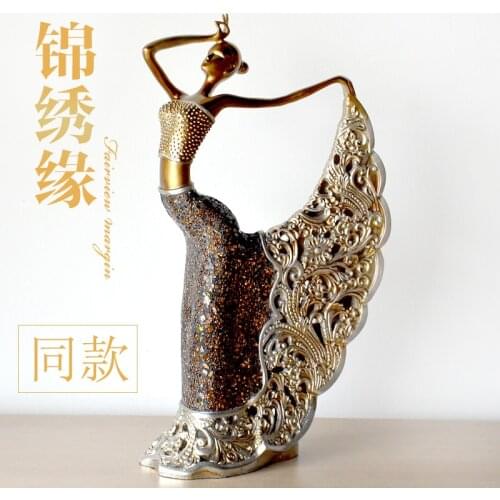 European creative home decorations peacock retro female living room entrance TV cabinet ornaments birthday wedding gift