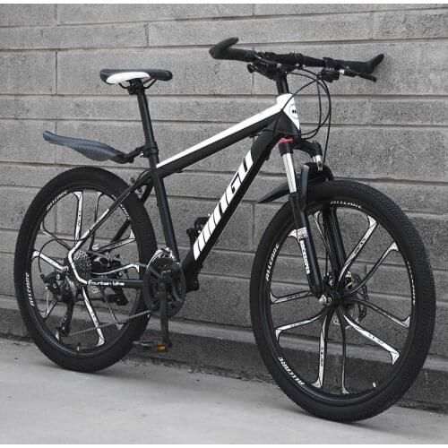 Mountain Bike 24/26 inch Speed Ten Knife Wheel Off-road Double Disc Brake Oil Brake Shock Absorber Road Racing Student Adult