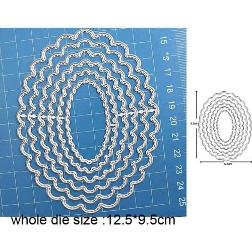 Lace Oval Frame Metal Cutting Dies for DIY Scrapbooking dies Stamp Card Making Decorative Craft Embossing Die Cuts Stencils dies