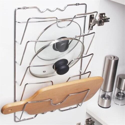 Kitchen Organizer Rack Wall Hanging Pot Cover Rack Five-Layer Pot Lid Metal Rust-Free Multifunctional Rack Pot Lid Storage Rack