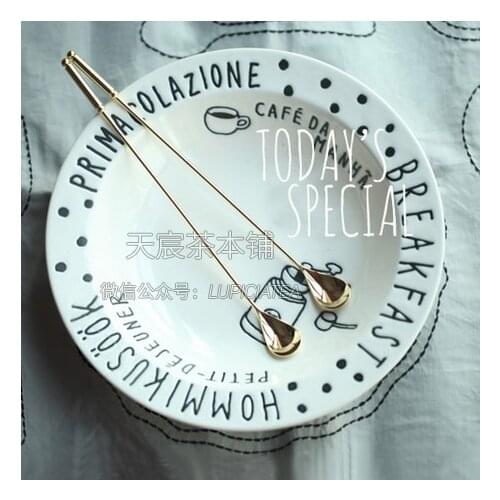 Japan scheduled purchasing hot tableware brand long handle stainless steel coffee tea spoon stir bar gold silver