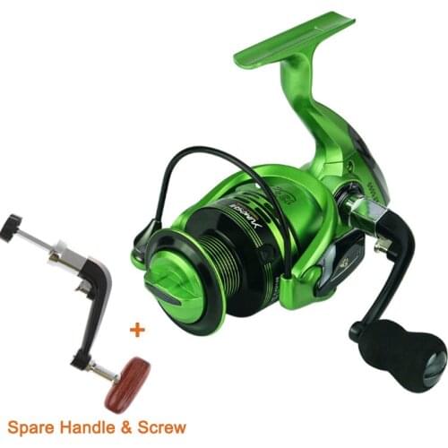 YUMOSHI XF 14BB Metal Spinning Fishing Reels Lure Raft Boat Rock Fishin 1000/2000/3000/4000/5000/6000/7000 Wheel+Spare handle