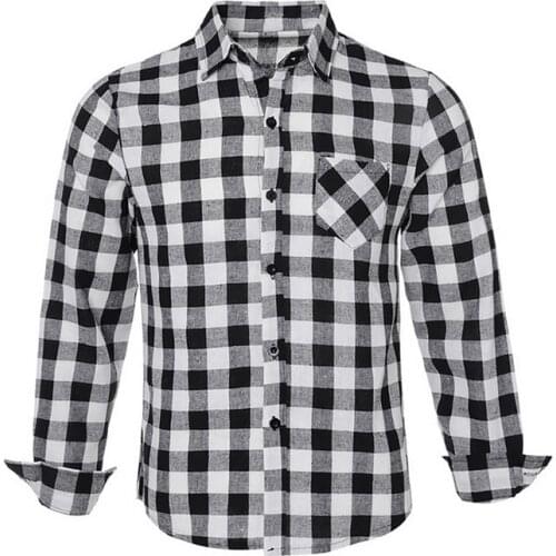 Plaid Men Shirts Summer Mens Checkered Long Sleeve Shirt Men Blouse Camisa (suggest buy 2 size up)