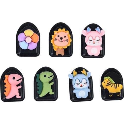 Portable Hook Multifunctional Vehicle Self Adhesive Cute Animals Flower USB Cable Organizer Post Where You Want LX0E