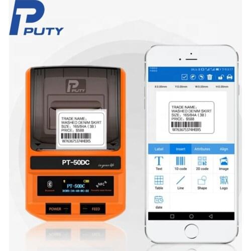 PT-50DC Cable Label printer Phone WIFI Remote Wireless Connection Printers Thermal Printers for F-type, T-type, flat cable mark