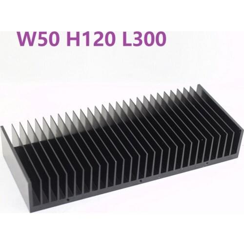 Large Power Amplifier Radiator Heat Sink Has Been Blackened 300*50*120mm Thick Base Plate 10mm
