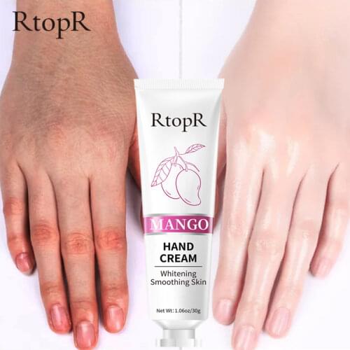 RtopR World premiere Mango Bright Moisturizing Liquid High Quality Skin Hand Whitening Face Care Anti-aging Serum Hand Cream