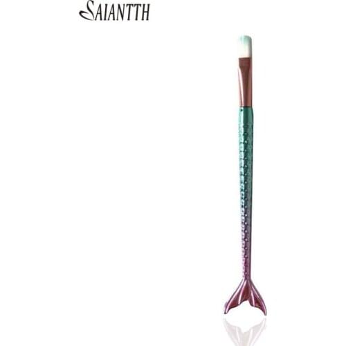SAIANTTH Mermaid Tail Single Eyeshadow Brush Eye Makeup Brushes Eyes cosmetic Beauty Makeup Tool Brochas Maquillaje Pincel